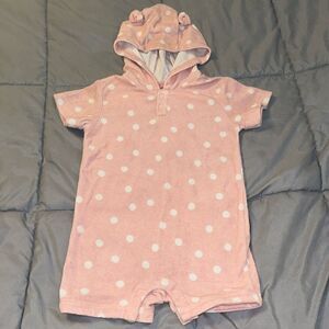 👕 6-12m H&M polka dot terry cloth swim coverup